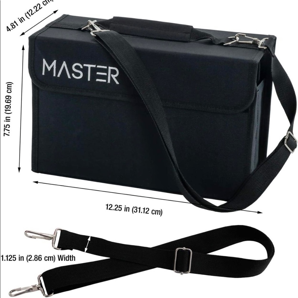 Master Marker/Pencil Professional Carry Case, Universal Makeup Case. 80 Slots